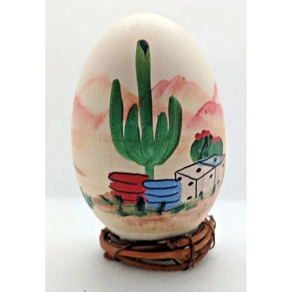 Las Vegas Egg Decoration Chips, Dice and Catus Reminder not to bet all your nest